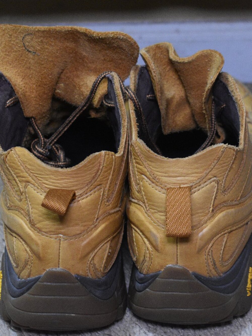 Merrell Moab 2 Decon Slam Luna Mid Wheat Tan Hiking Boots Men's Size 10.5 Vibram - Picture 7 of 8